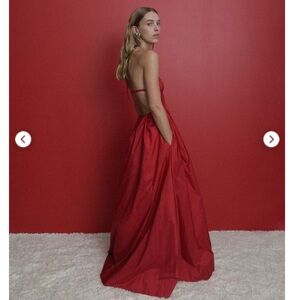 Hansen & Gretel Dress Gilda Maxi Halter in Red